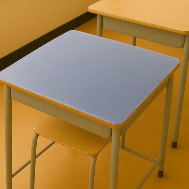 schoolbank met pvc gematteerde snijmat